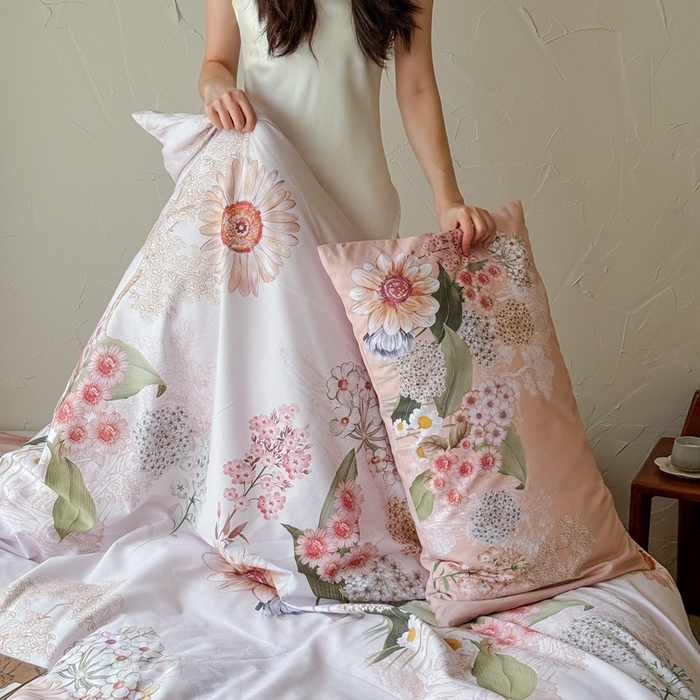 91家纺网 家纺一手货源 找家纺 窝米 2025新款全棉纯棉火山磨毛花卉系列四件套-第三批 葵野