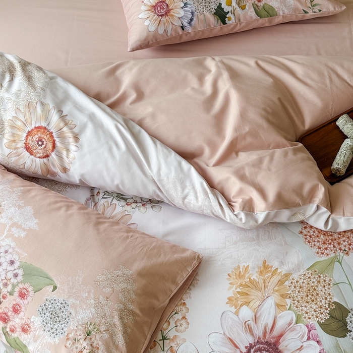 91家纺网 家纺一手货源 找家纺 窝米 2025新款全棉纯棉火山磨毛花卉系列四件套-第三批 葵野