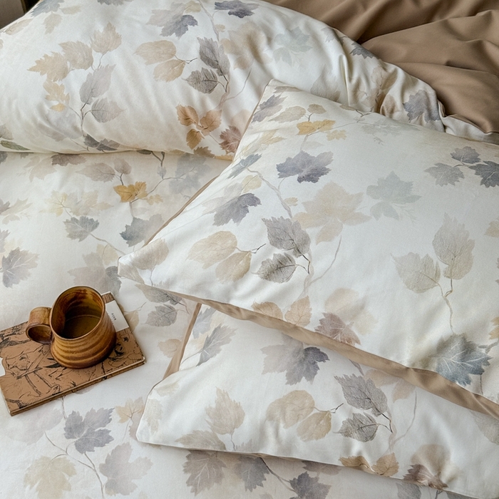 91家纺网 家纺一手货源 找家纺 窝米 2025新款全棉纯棉火山磨毛花卉系列四件套-第三批 颜兮米