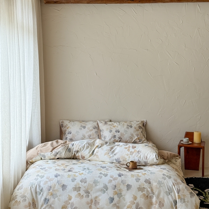 91家纺网 家纺一手货源 找家纺 窝米 2025新款全棉纯棉火山磨毛花卉系列四件套-第三批 颜兮米