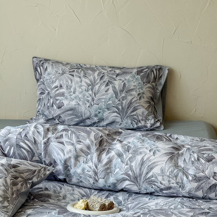 91家纺网 家纺一手货源 找家纺 窝米 2025新款全棉纯棉火山磨毛花卉系列四件套-第三批 疏影-蓝