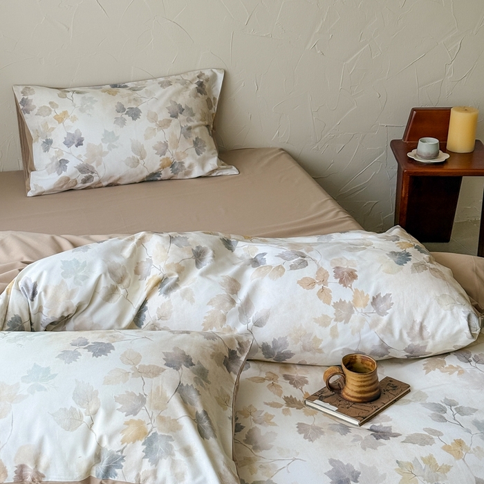 91家纺网 家纺一手货源 找家纺 窝米 2025新款全棉纯棉火山磨毛花卉系列四件套-第三批 颜兮米