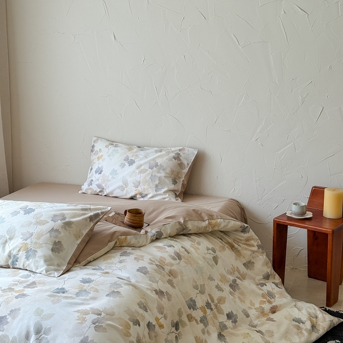 91家纺网 家纺一手货源 找家纺 窝米 2025新款全棉纯棉火山磨毛花卉系列四件套-第三批 颜兮米