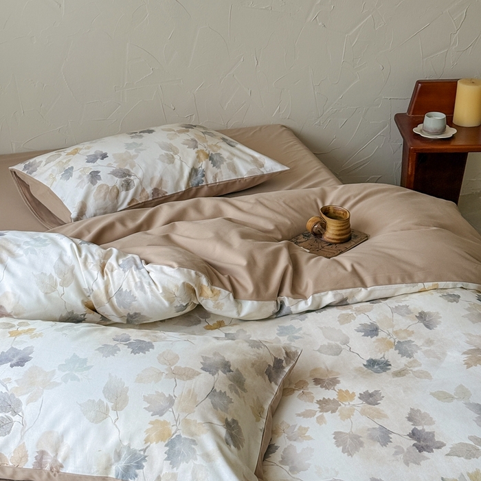 91家纺网 家纺一手货源 找家纺 窝米 2025新款全棉纯棉火山磨毛花卉系列四件套-第三批 颜兮米