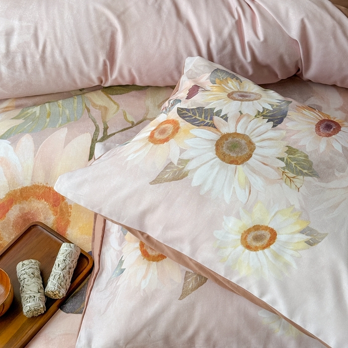 91家纺网 家纺一手货源 找家纺 窝米 2025新款全棉纯棉火山磨毛花卉系列四件套-第三批 葵旋