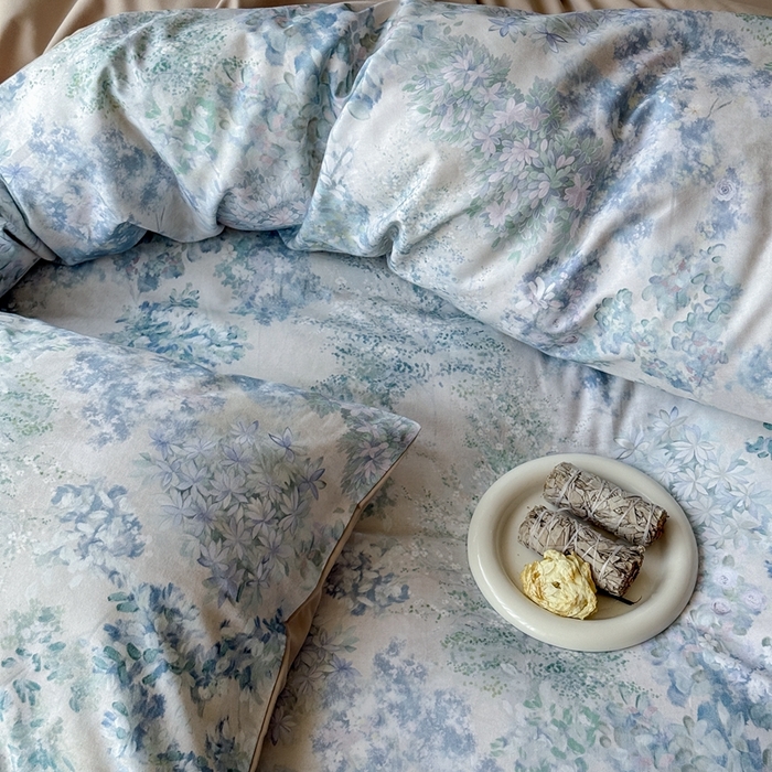91家纺网 家纺一手货源 找家纺 窝米 2025新款全棉纯棉火山磨毛花卉系列四件套-第三批 如奕
