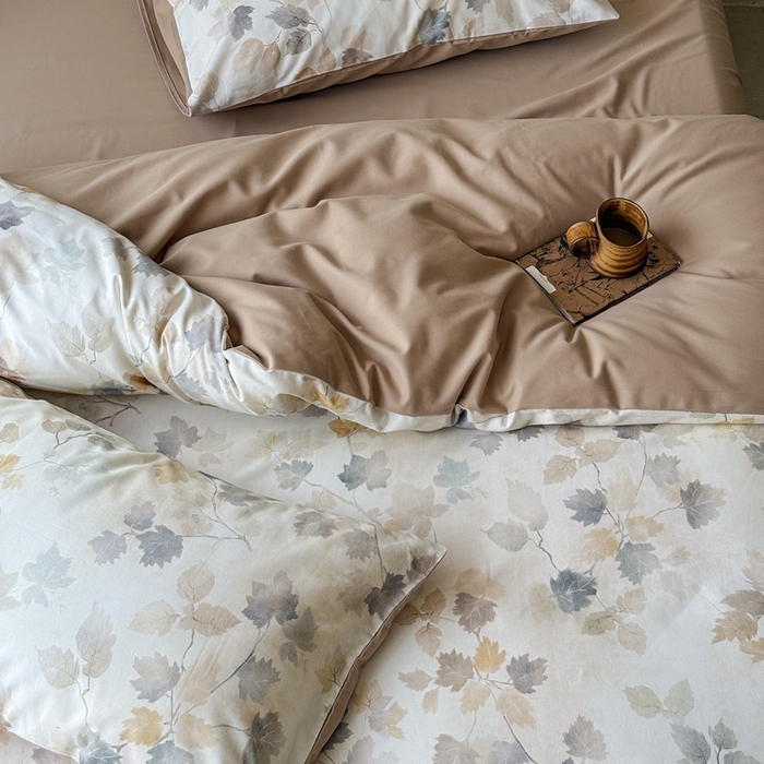 91家纺网 家纺一手货源 找家纺 窝米 2025新款全棉纯棉火山磨毛花卉系列四件套-第三批 颜兮米