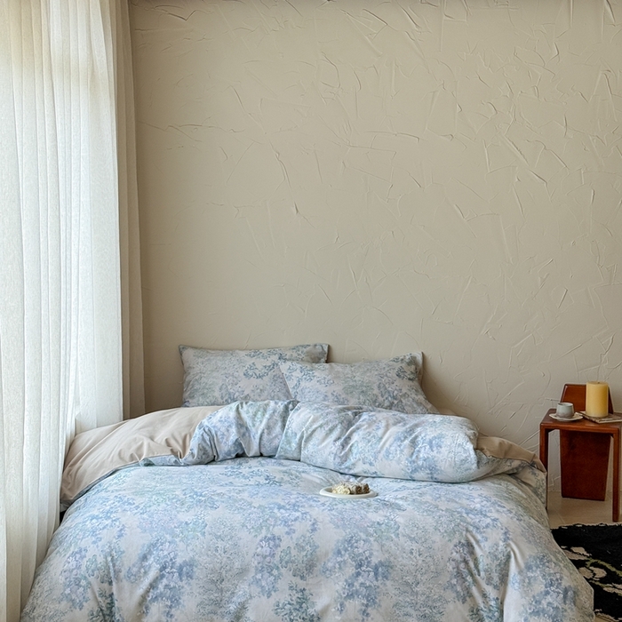 91家纺网 家纺一手货源 找家纺 窝米 2025新款全棉纯棉火山磨毛花卉系列四件套-第三批 如奕