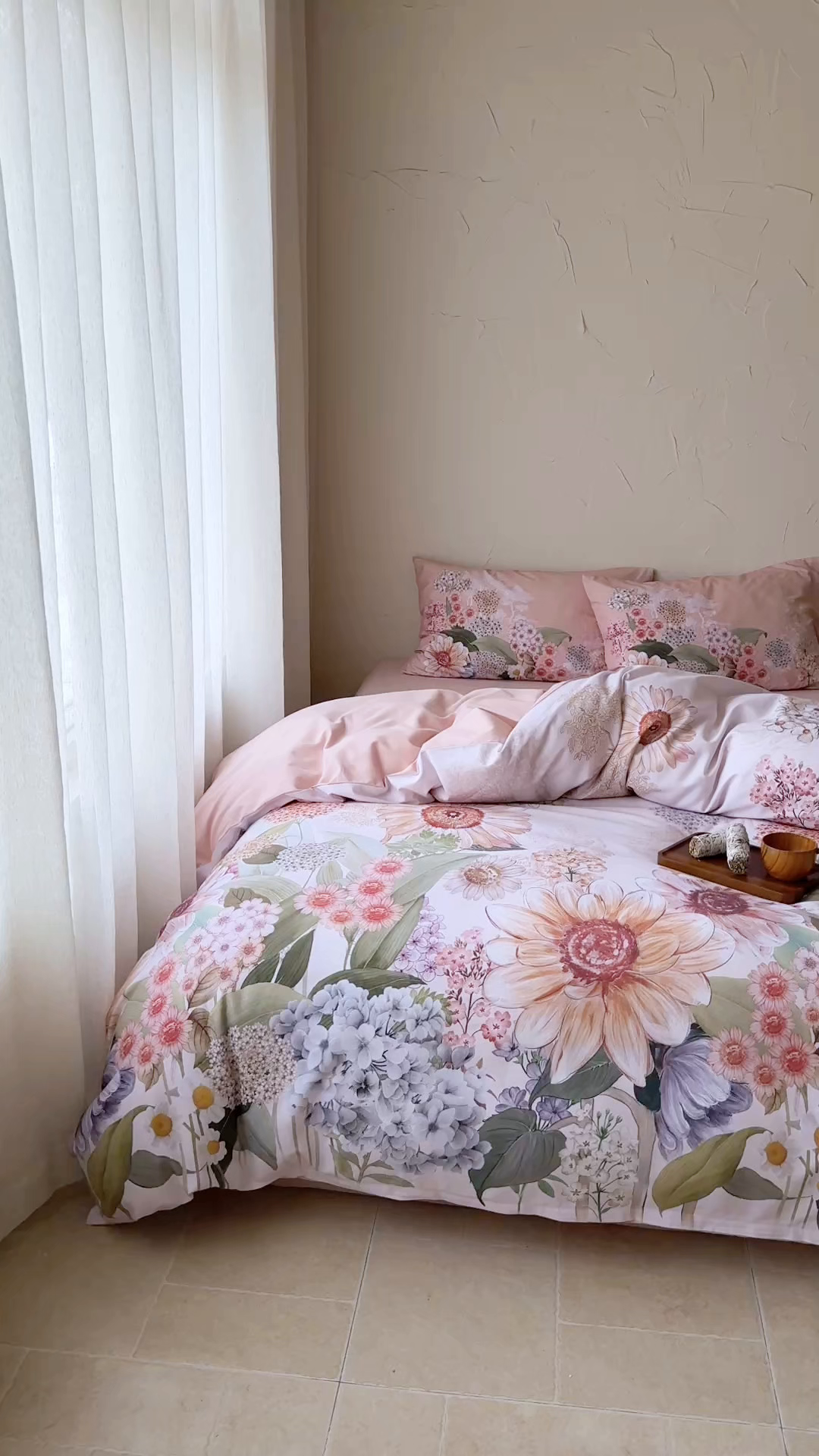 91家纺网 家纺一手货源 找家纺 窝米 2025新款全棉纯棉火山磨毛花卉系列四件套-第三批 葵野