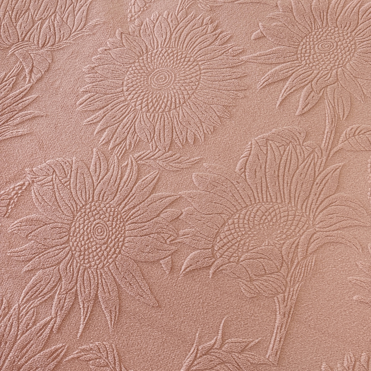 91家纺网 家纺一手货源 找家纺 金艾草 2025新款牛奶绒立体雕花夹棉床盖四件套向日葵-豆沙