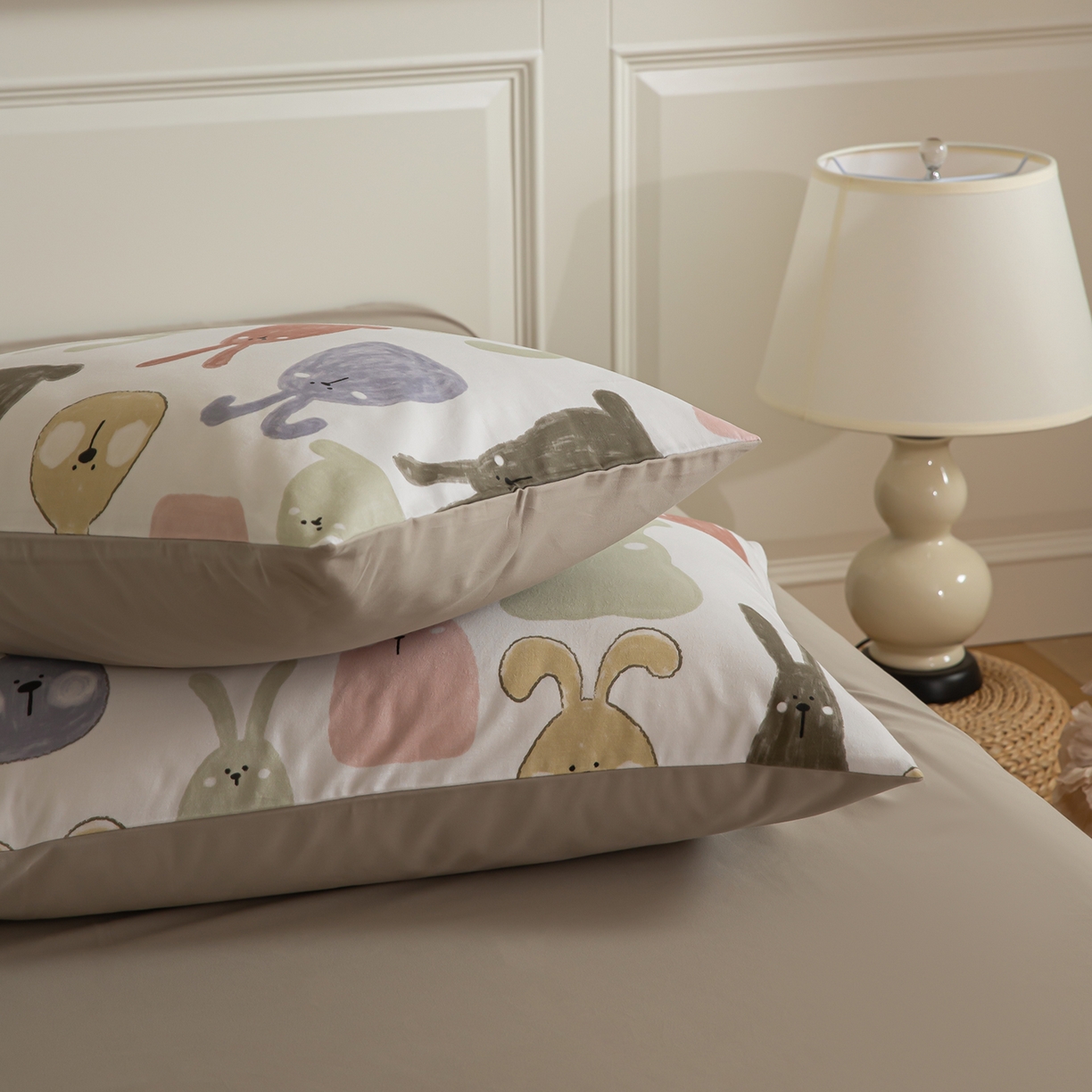 91家纺网 家纺一手货源 找家纺 绫韵家纺 2025秋冬新款印花全棉磨毛冬季加厚纯棉磨毛三件套四件套系列 妮可