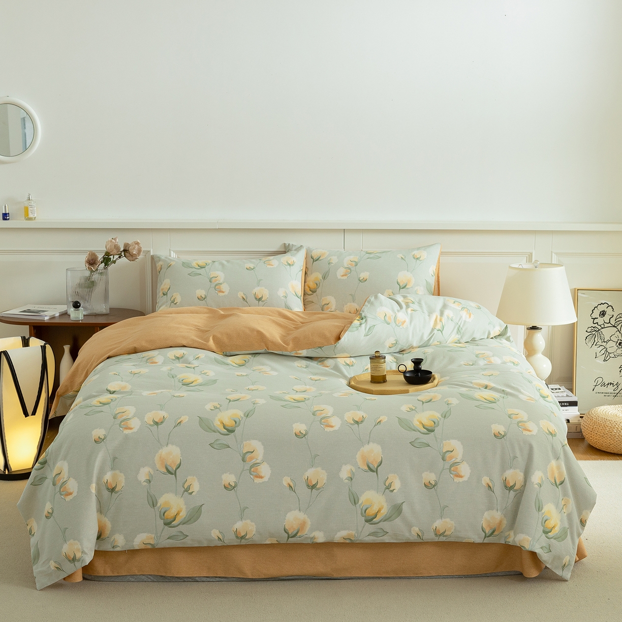 91家纺网 家纺一手货源 找家纺 （总）绫韵家纺 2025秋冬新品生态全棉磨毛冬季纯棉磨毛四件套系列