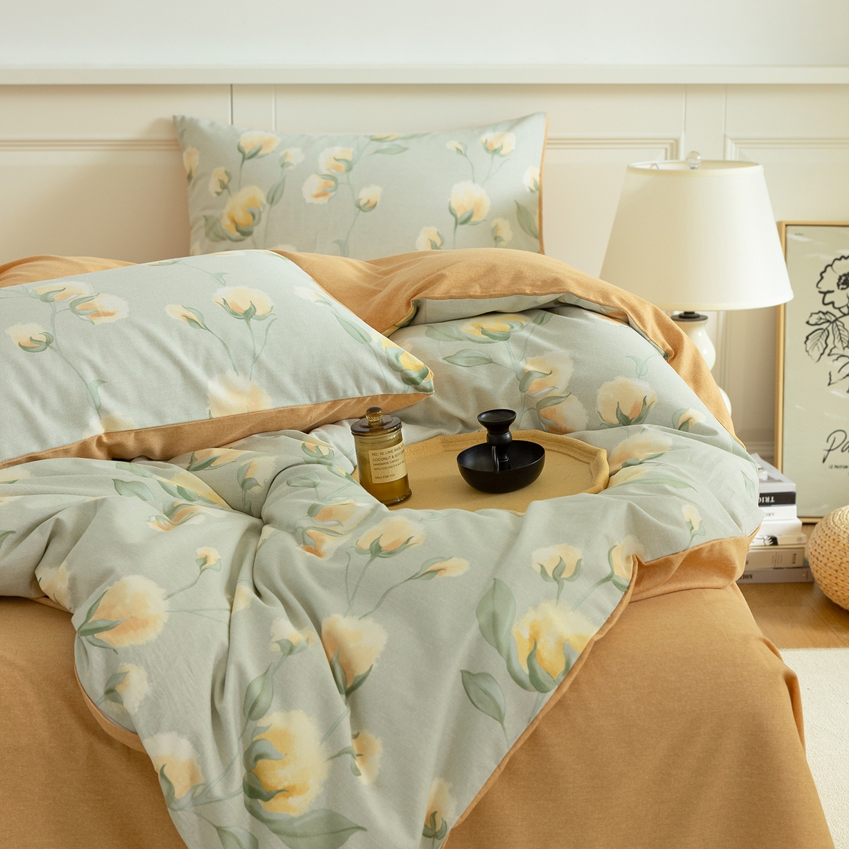 91家纺网 家纺一手货源 找家纺 （总）绫韵家纺 2025秋冬新品生态全棉磨毛冬季纯棉磨毛四件套系列