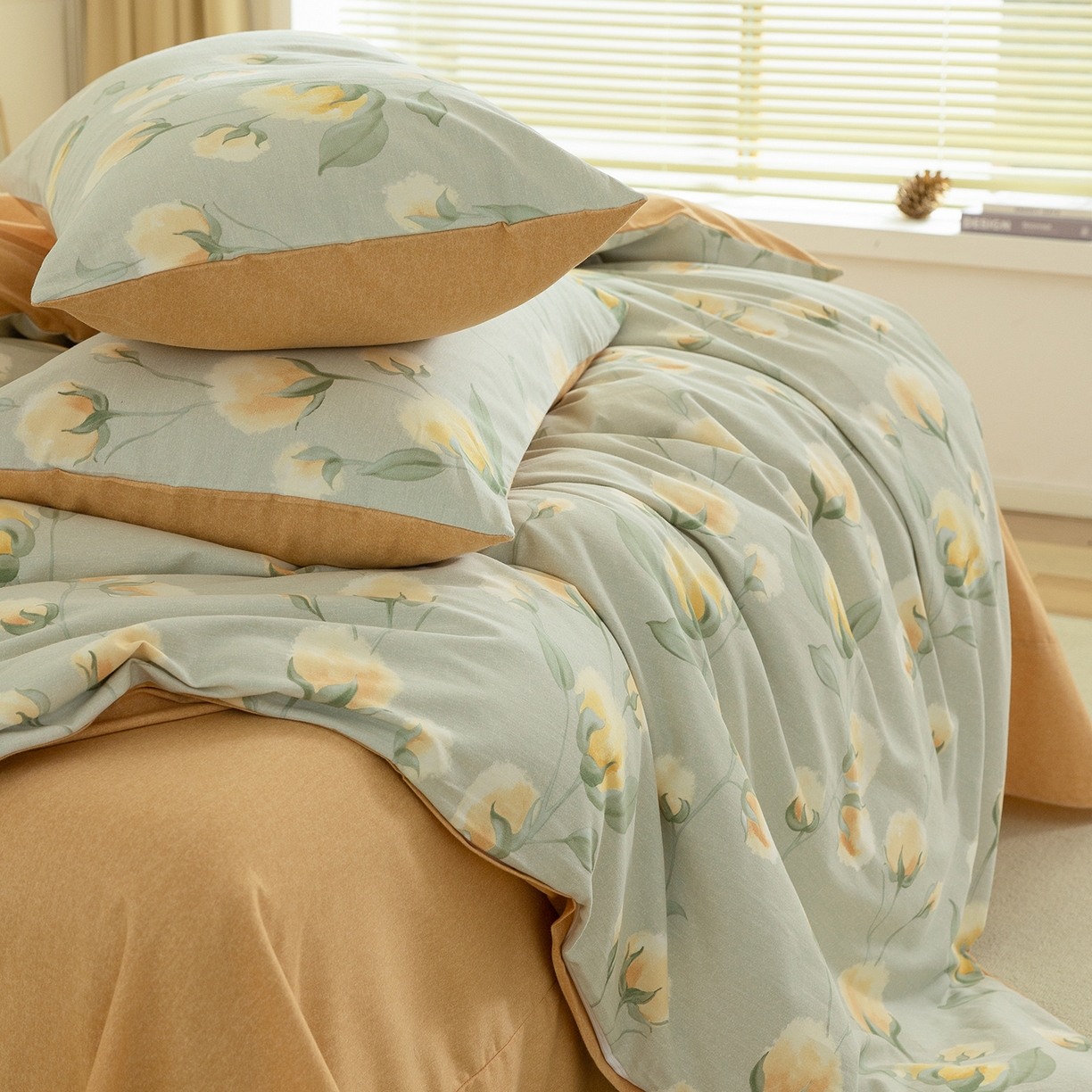 91家纺网 家纺一手货源 找家纺 （总）绫韵家纺 2025秋冬新品生态全棉磨毛冬季纯棉磨毛四件套系列