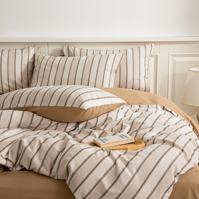 绫韵家纺 2025秋冬新款印花全棉磨毛冬季加厚纯棉磨毛三件套四件套系列 容枫