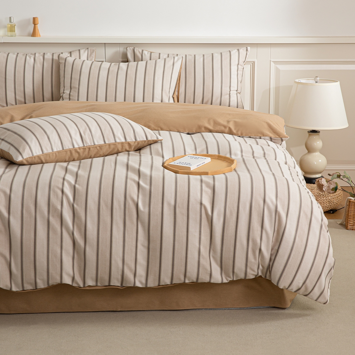 91家纺网 家纺一手货源 找家纺 绫韵家纺 2025秋冬新款印花全棉磨毛冬季加厚纯棉磨毛三件套四件套系列 容枫