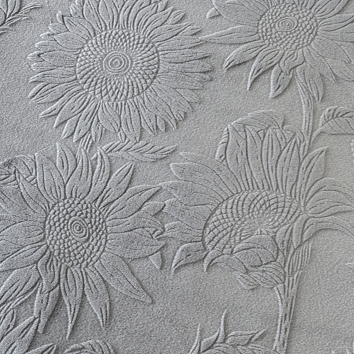 91家纺网 家纺一手货源 找家纺 金艾草 2025新款牛奶绒立体雕花夹棉床盖四件套向日葵-深灰