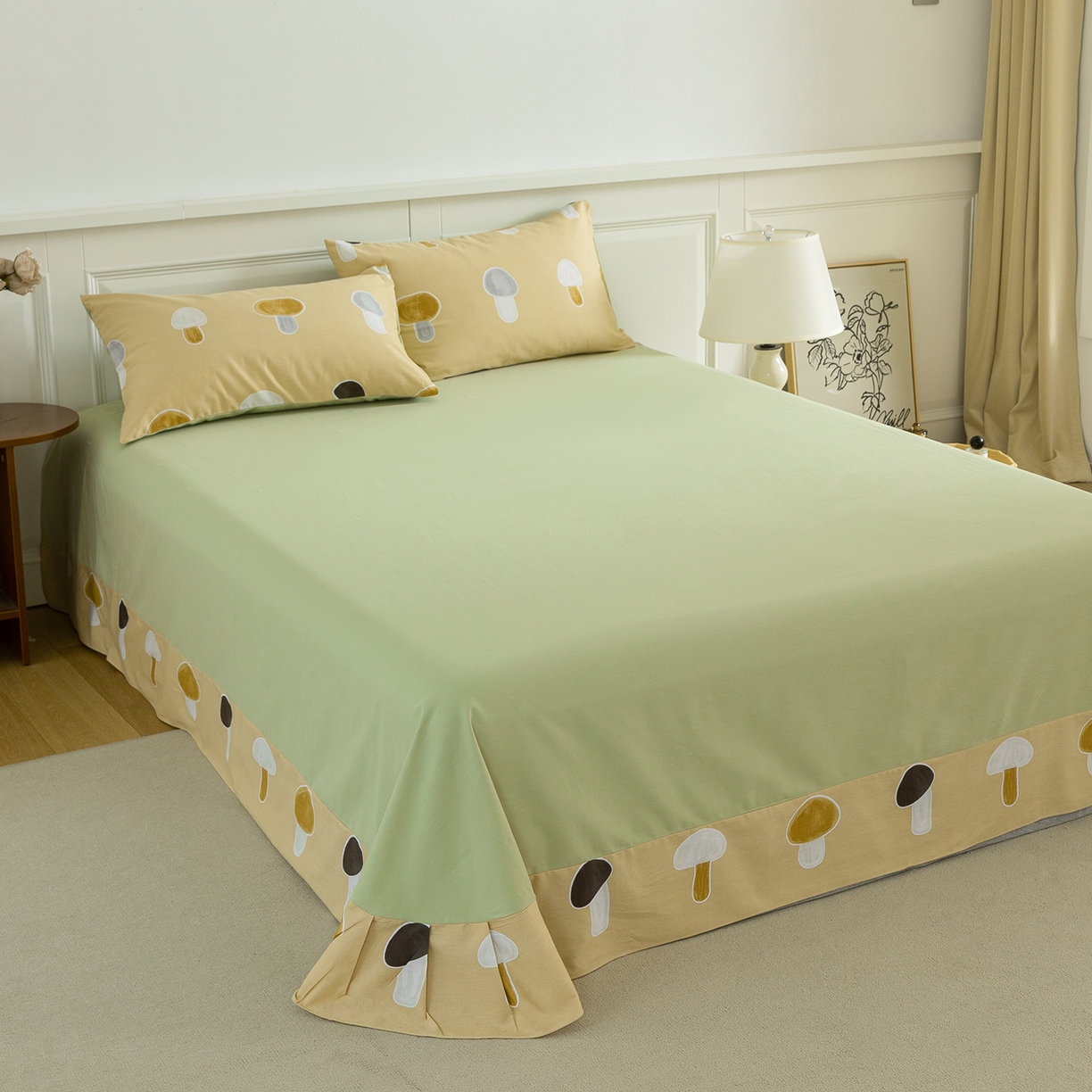 91家纺网 家纺一手货源 找家纺 绫韵家纺 2025秋冬新款印花全棉磨毛冬季加厚纯棉磨毛三件套四件套系列 茹茹世界