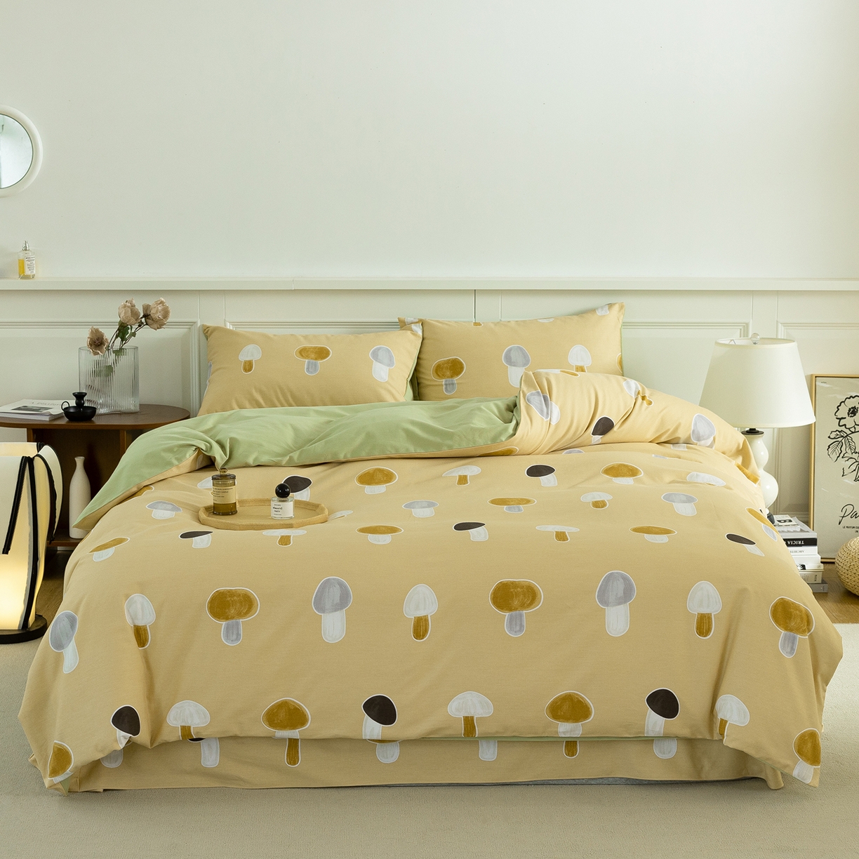 91家纺网 家纺一手货源 找家纺 绫韵家纺 2025秋冬新款印花全棉磨毛冬季加厚纯棉磨毛三件套四件套系列 茹茹世界