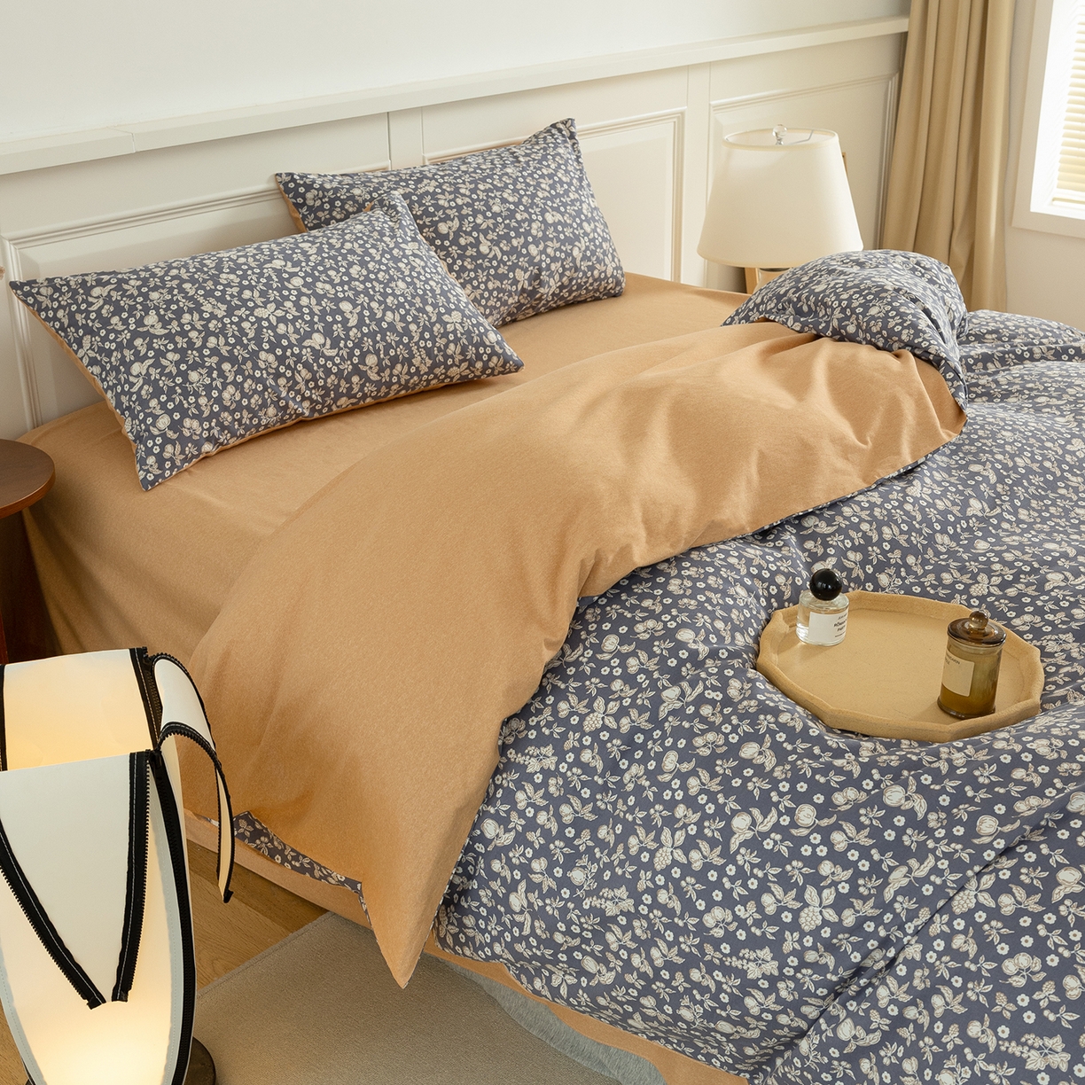 91家纺网 家纺一手货源 找家纺 绫韵家纺 2025秋冬新品生态全棉磨毛冬季纯棉磨毛四件套系列 尔樱