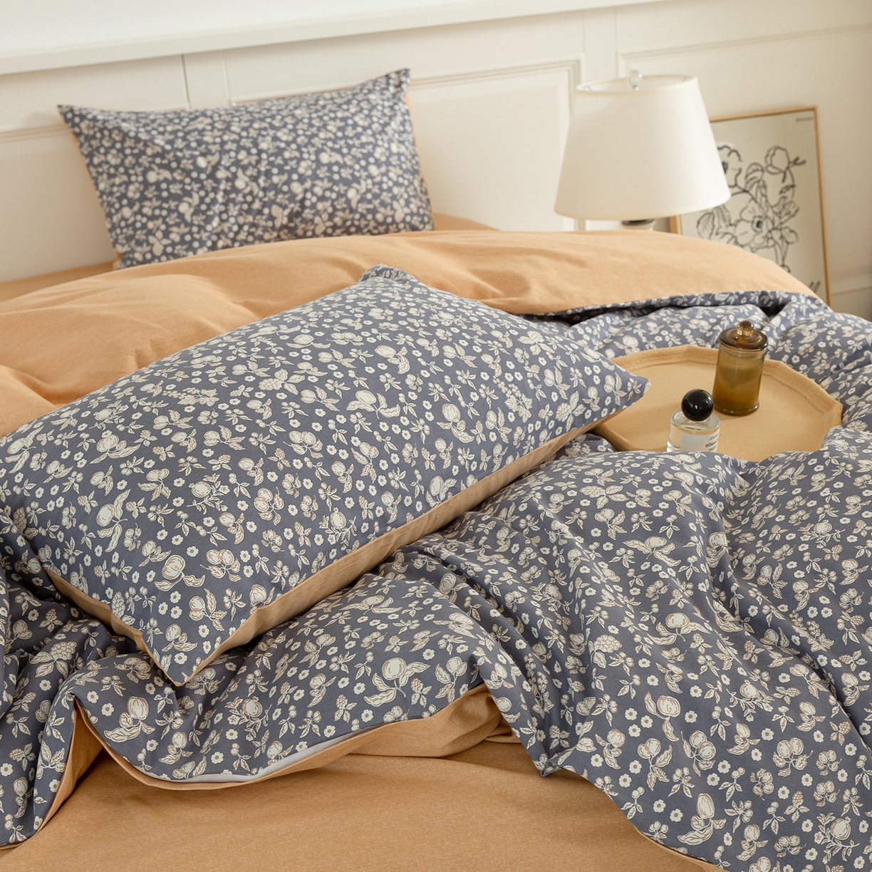 91家纺网 家纺一手货源 找家纺 绫韵家纺 2025秋冬新品生态全棉磨毛冬季纯棉磨毛四件套系列 尔樱