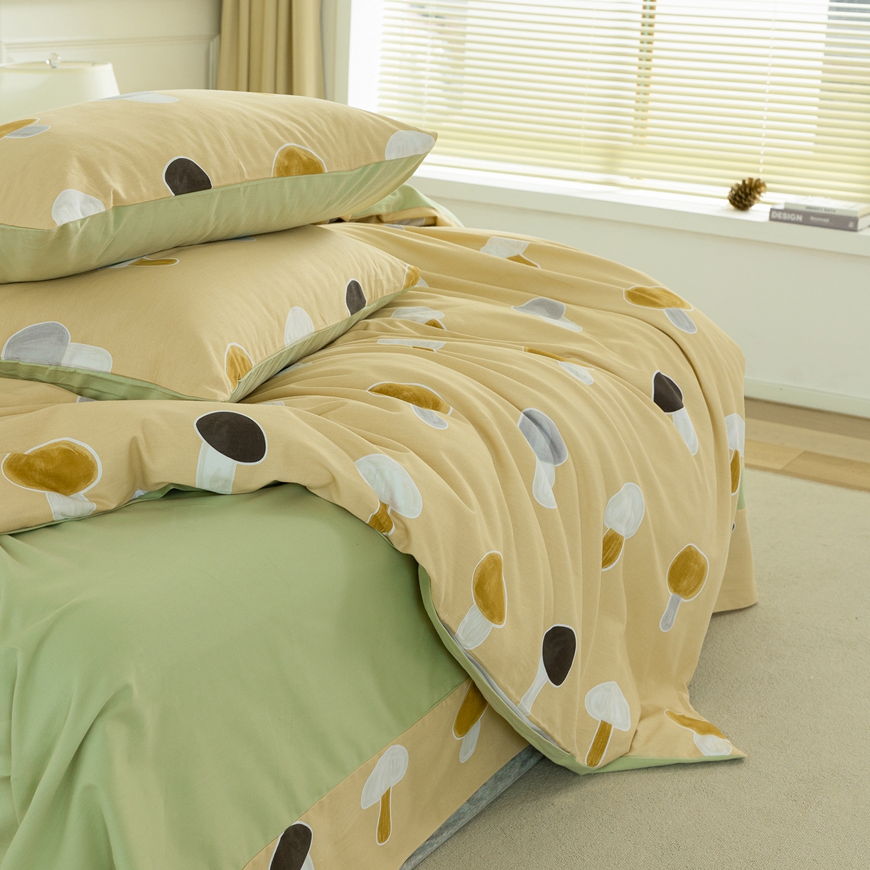 91家纺网 家纺一手货源 找家纺 绫韵家纺 2025秋冬新款印花全棉磨毛冬季加厚纯棉磨毛三件套四件套系列 茹茹世界