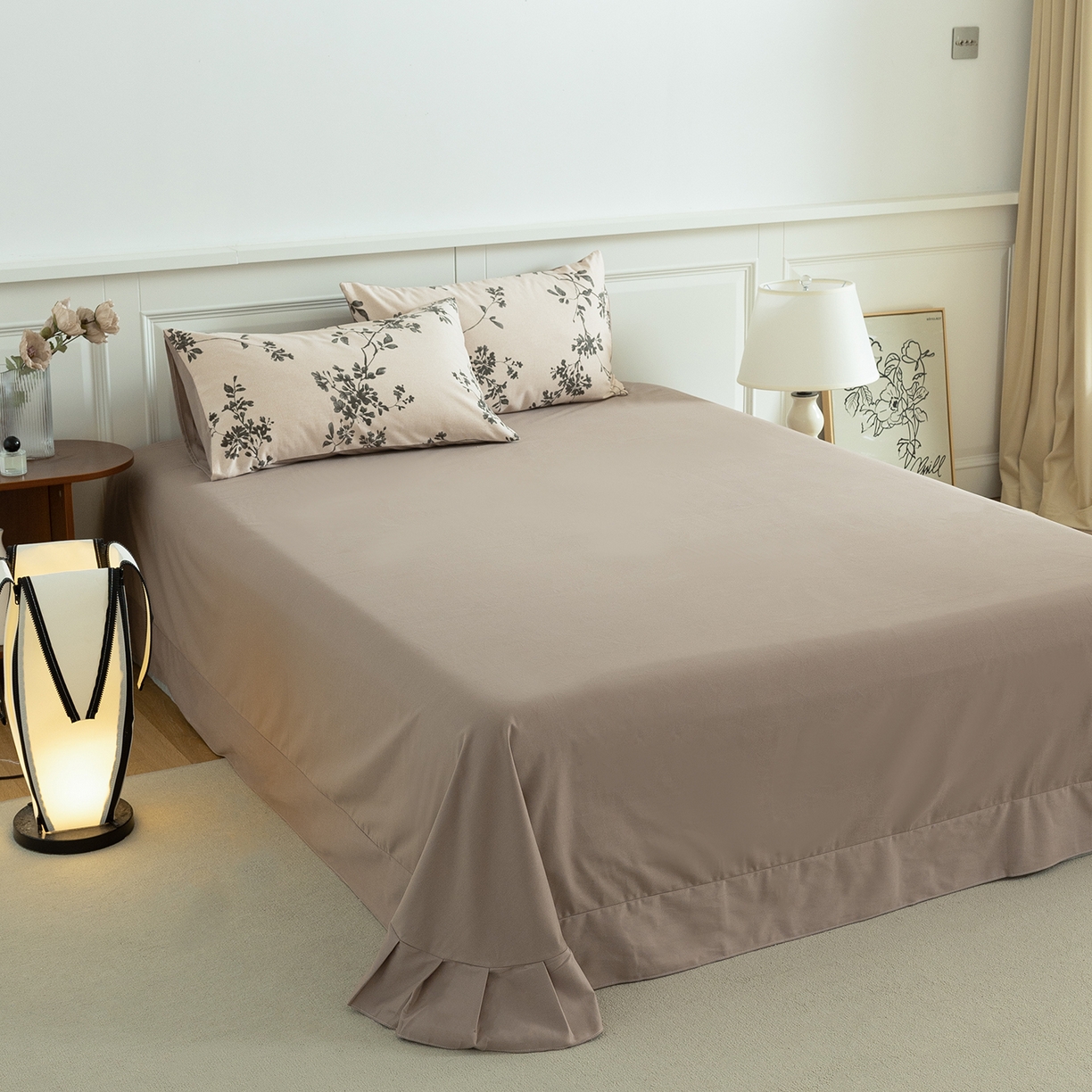 91家纺网 家纺一手货源 找家纺 绫韵家纺 2025秋冬新品生态全棉磨毛冬季纯棉磨毛四件套系列 明玖米