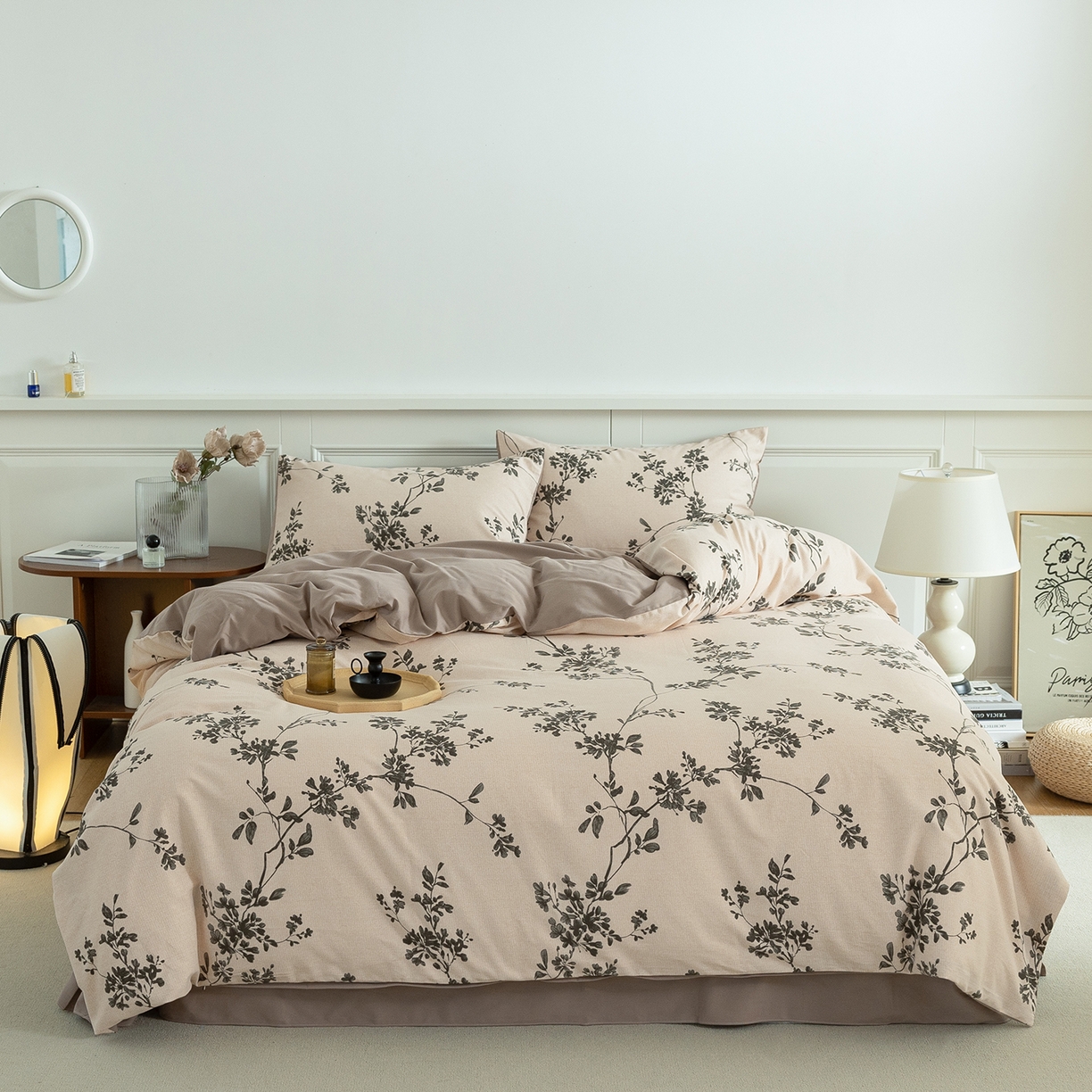 91家纺网 家纺一手货源 找家纺 绫韵家纺 2025秋冬新品生态全棉磨毛冬季纯棉磨毛四件套系列 明玖米