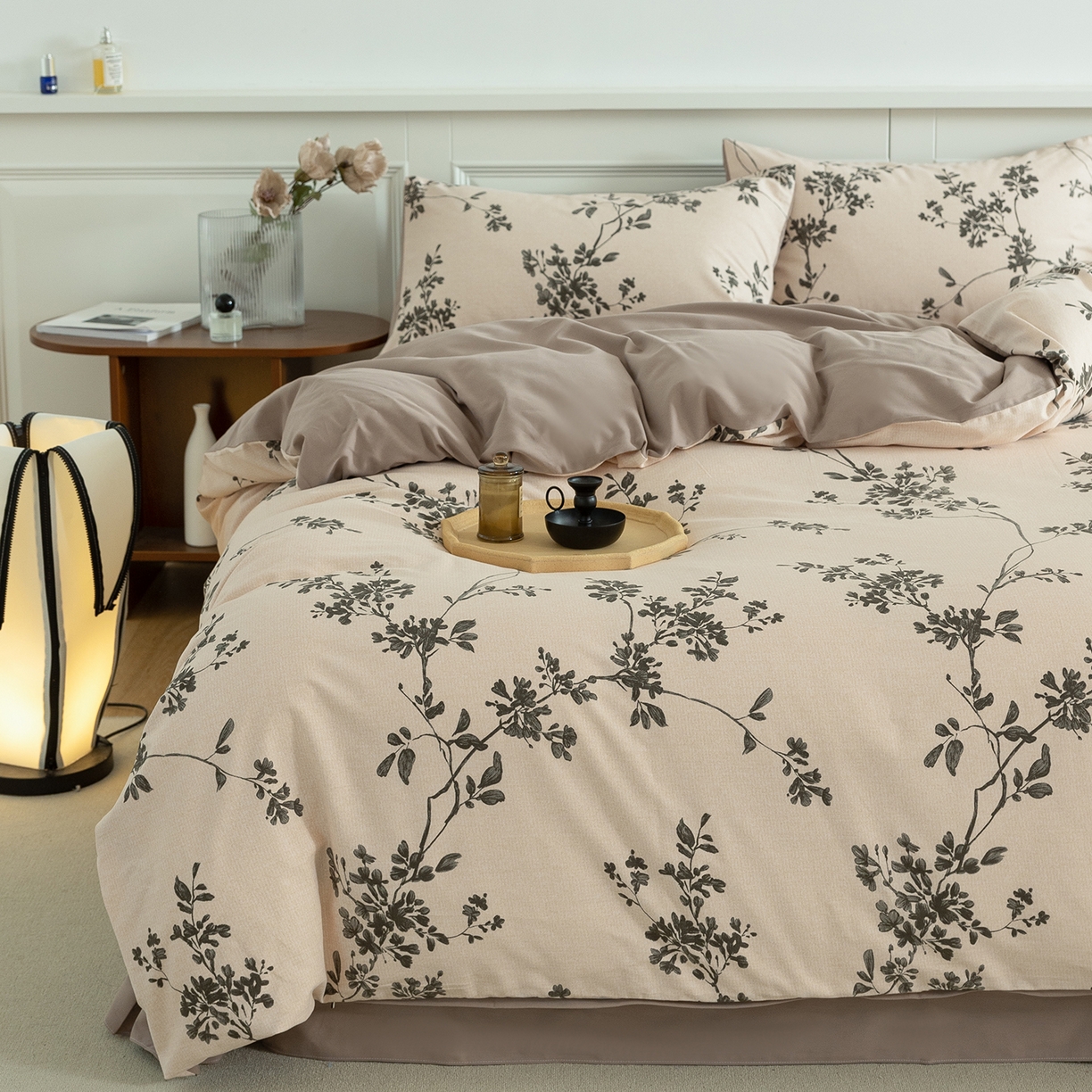 91家纺网 家纺一手货源 找家纺 绫韵家纺 2025秋冬新品生态全棉磨毛冬季纯棉磨毛四件套系列 明玖米