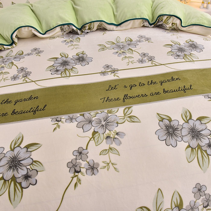 91家纺网 家纺一手货源 找家纺 亿品2025直播爆款9.5斤牛奶绒四件套加厚保暖床裙四件套 情怀