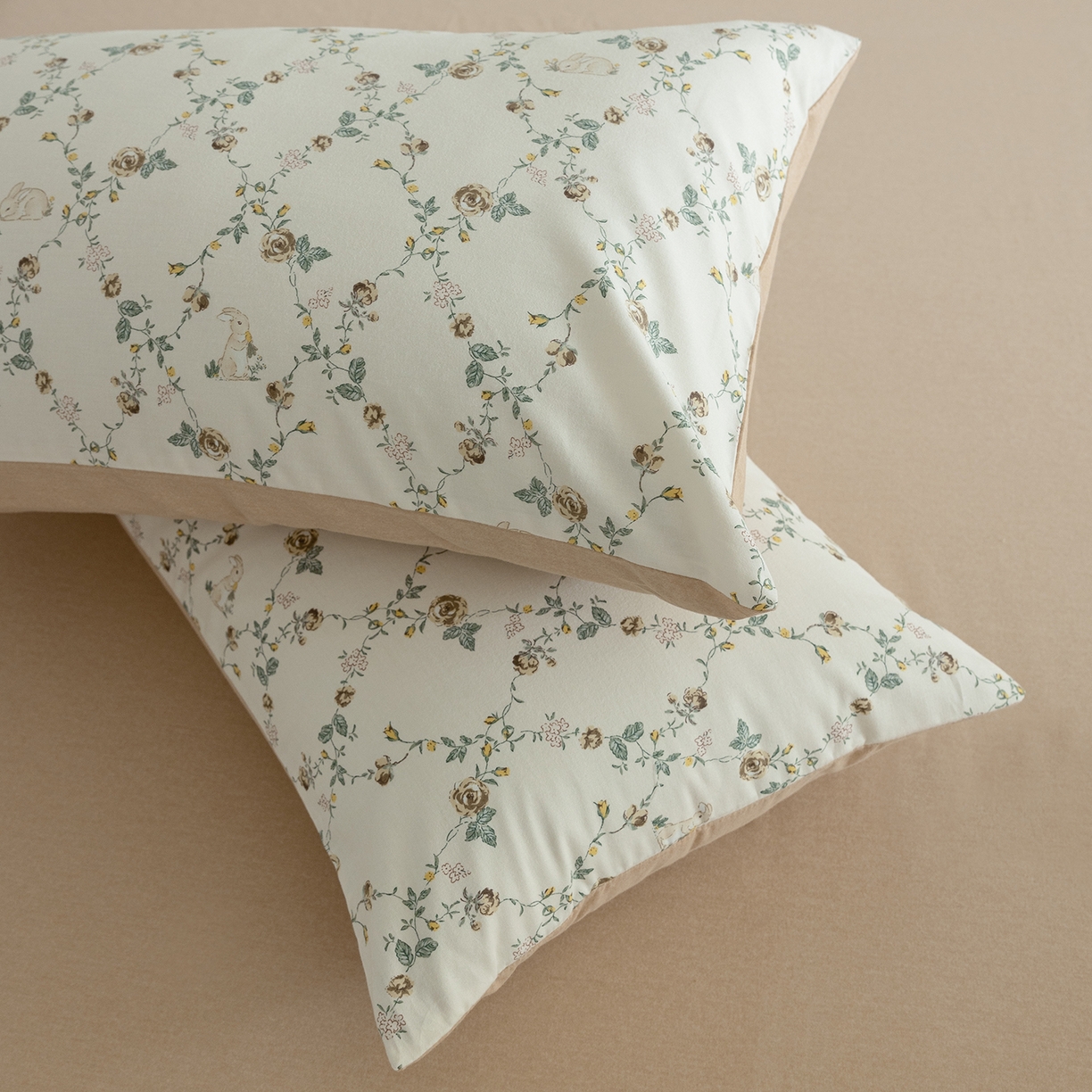 91家纺网 家纺一手货源 找家纺 绫韵家纺 2025秋冬新品生态全棉磨毛冬季纯棉磨毛四件套系列 浅汐米