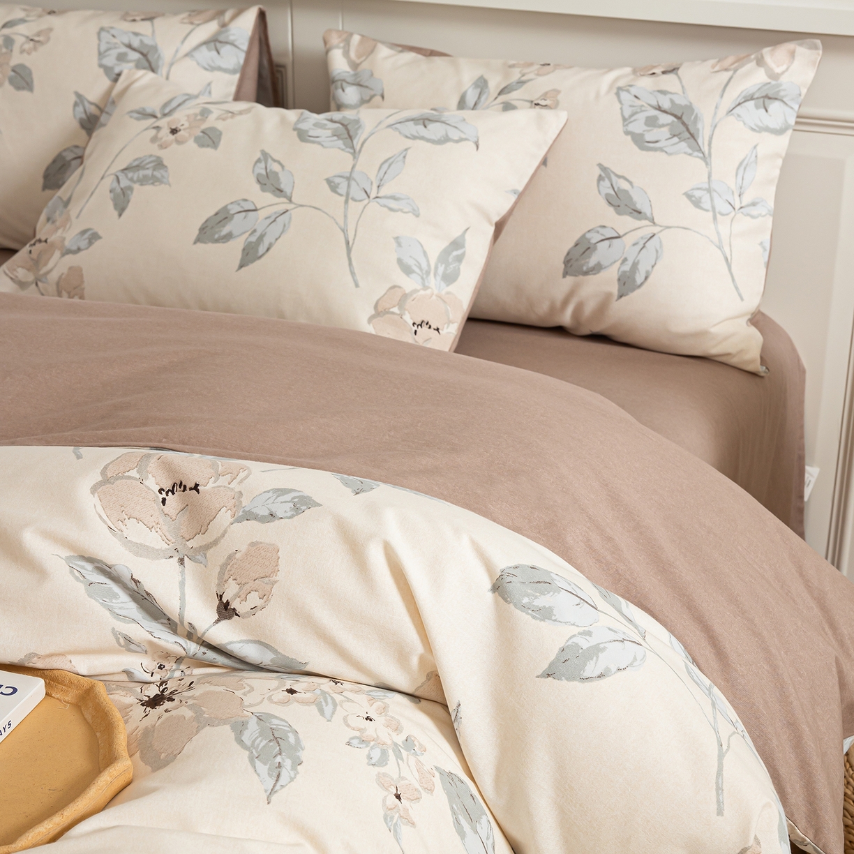 91家纺网 家纺一手货源 找家纺 绫韵家纺 2025秋冬新款印花全棉磨毛冬季加厚纯棉磨毛三件套四件套系列 山竹月