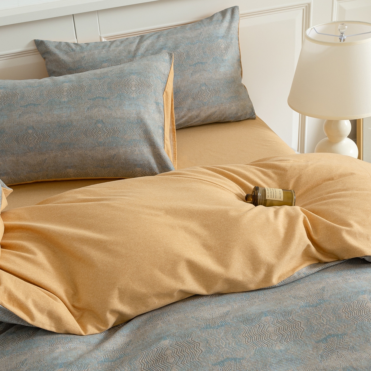 91家纺网 家纺一手货源 找家纺 绫韵家纺 2025秋冬新品生态全棉磨毛冬季纯棉磨毛四件套系列 拾秋兰