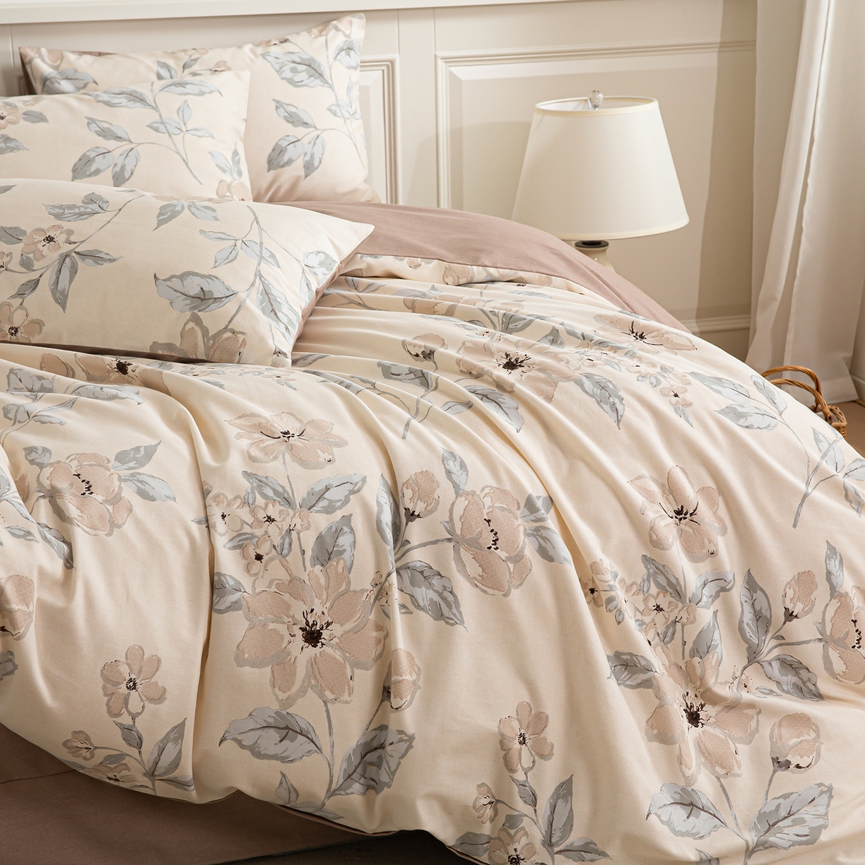 91家纺网 家纺一手货源 找家纺 绫韵家纺 2025秋冬新款印花全棉磨毛冬季加厚纯棉磨毛三件套四件套系列 山竹月