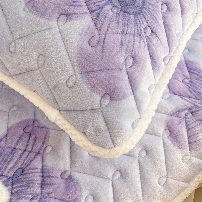 91家纺网 家纺一手货源 找家纺 小萌虎 2025新款A类防静电牛奶绒印花夹棉床笠 浅香