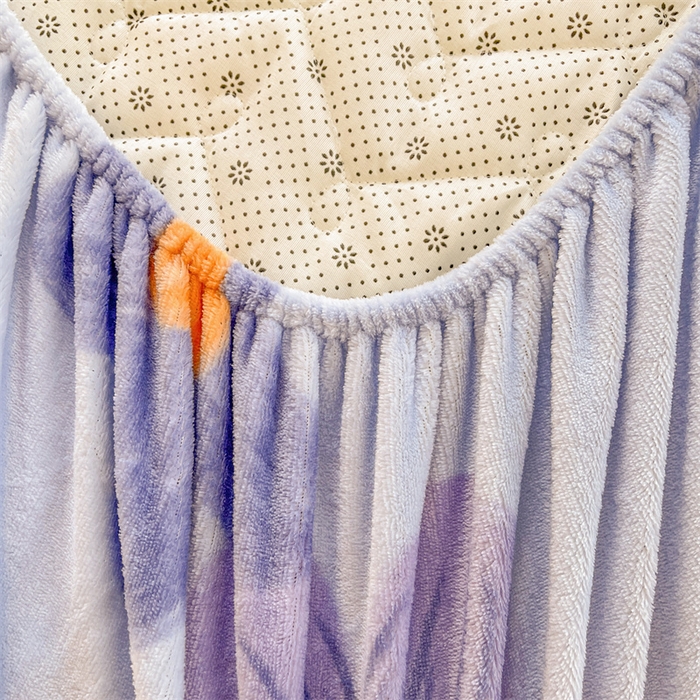 91家纺网 家纺一手货源 找家纺 小萌虎 2025新款A类防静电牛奶绒印花夹棉床笠 浅香