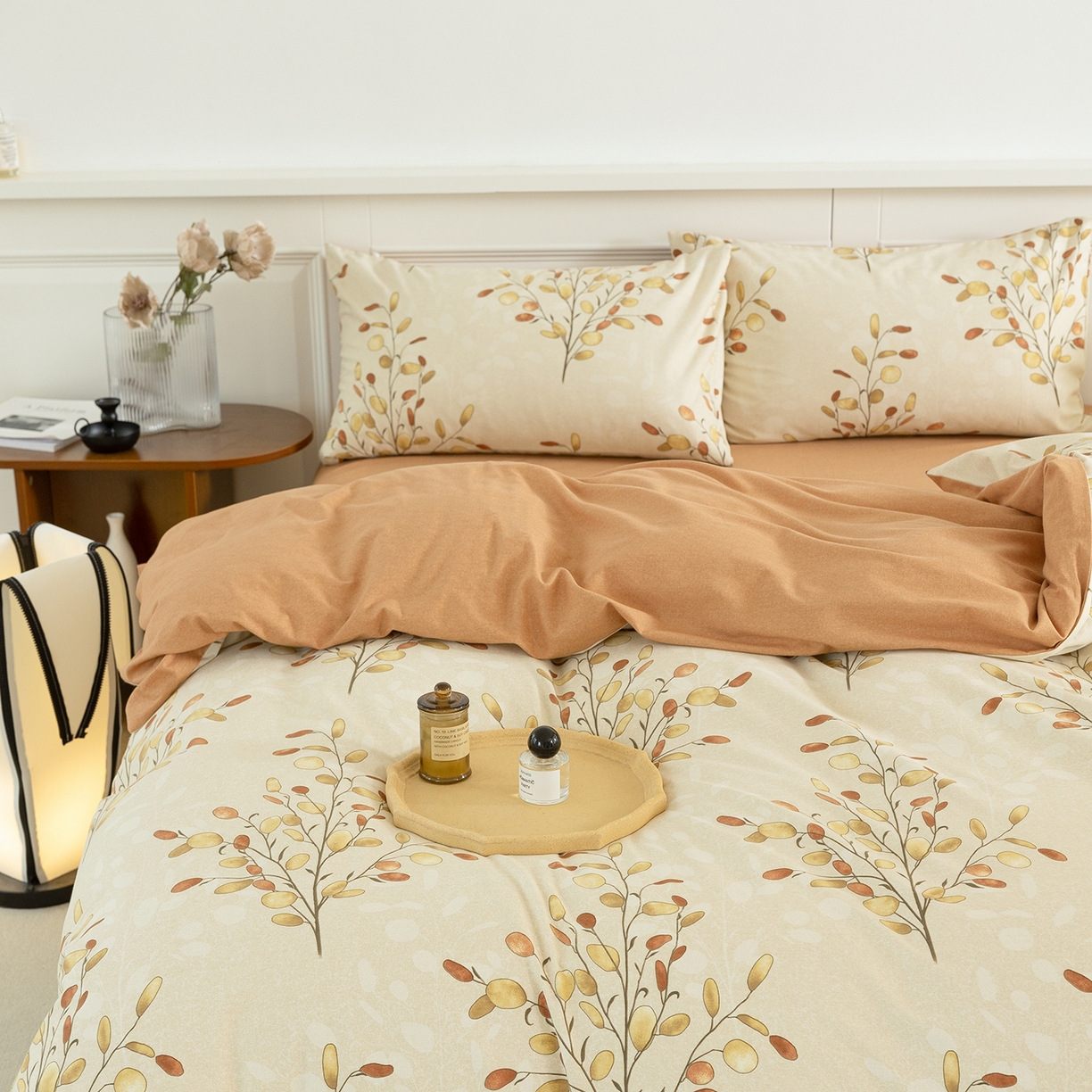 91家纺网 家纺一手货源 找家纺 绫韵家纺 2025秋冬新品生态全棉磨毛冬季纯棉磨毛四件套系列 语芊咖