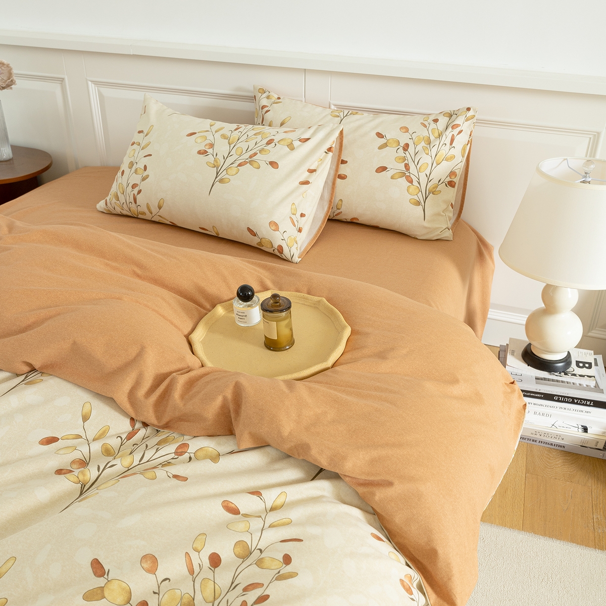 91家纺网 家纺一手货源 找家纺 绫韵家纺 2025秋冬新品生态全棉磨毛冬季纯棉磨毛四件套系列 语芊咖