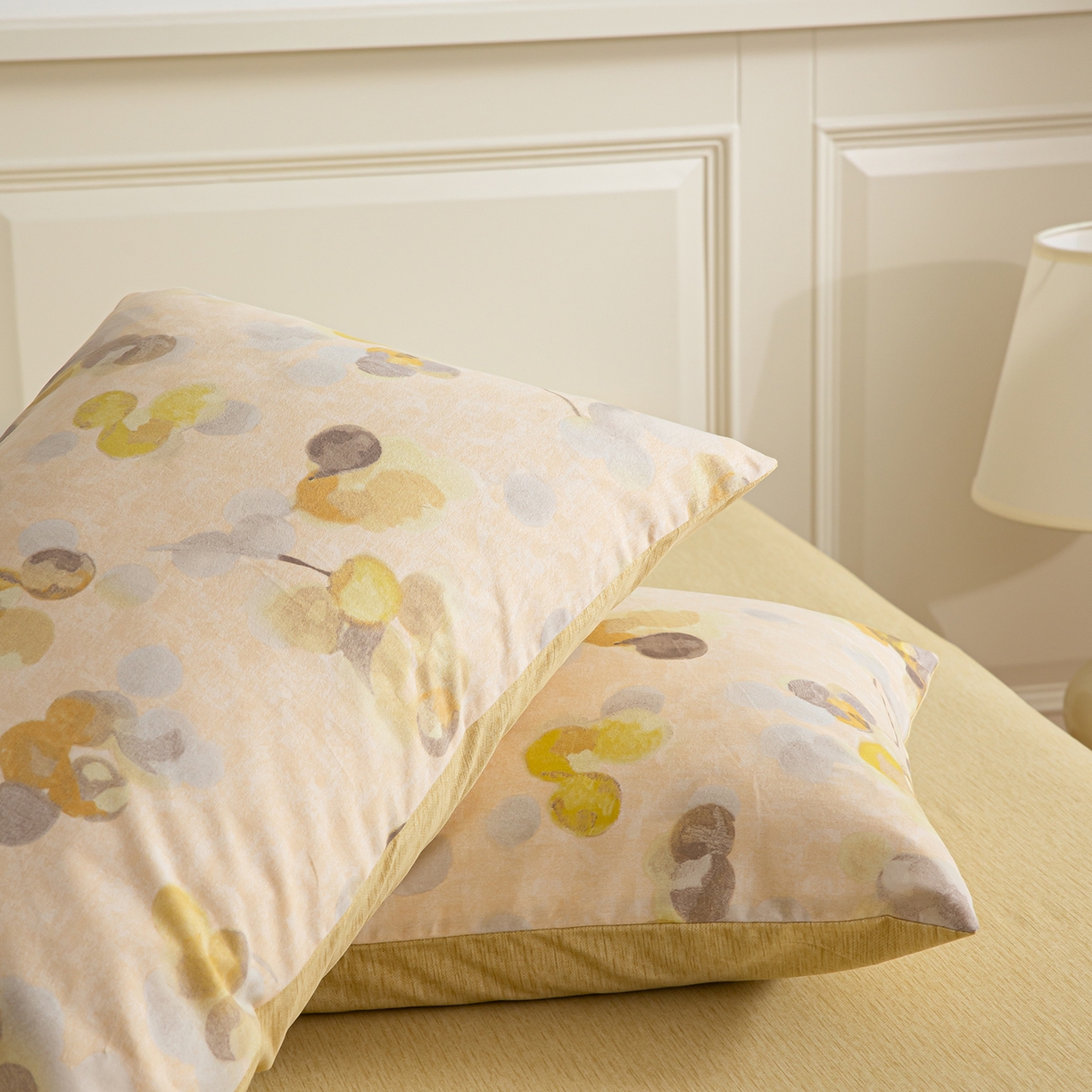 91家纺网 家纺一手货源 找家纺 绫韵家纺 2025秋冬新款印花全棉磨毛冬季加厚纯棉磨毛三件套四件套系列 四季风-黄