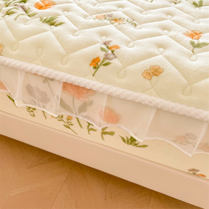 91家纺网 家纺一手货源 找家纺 小萌虎 2025新款A类防静电牛奶绒印花夹棉床笠 乐园