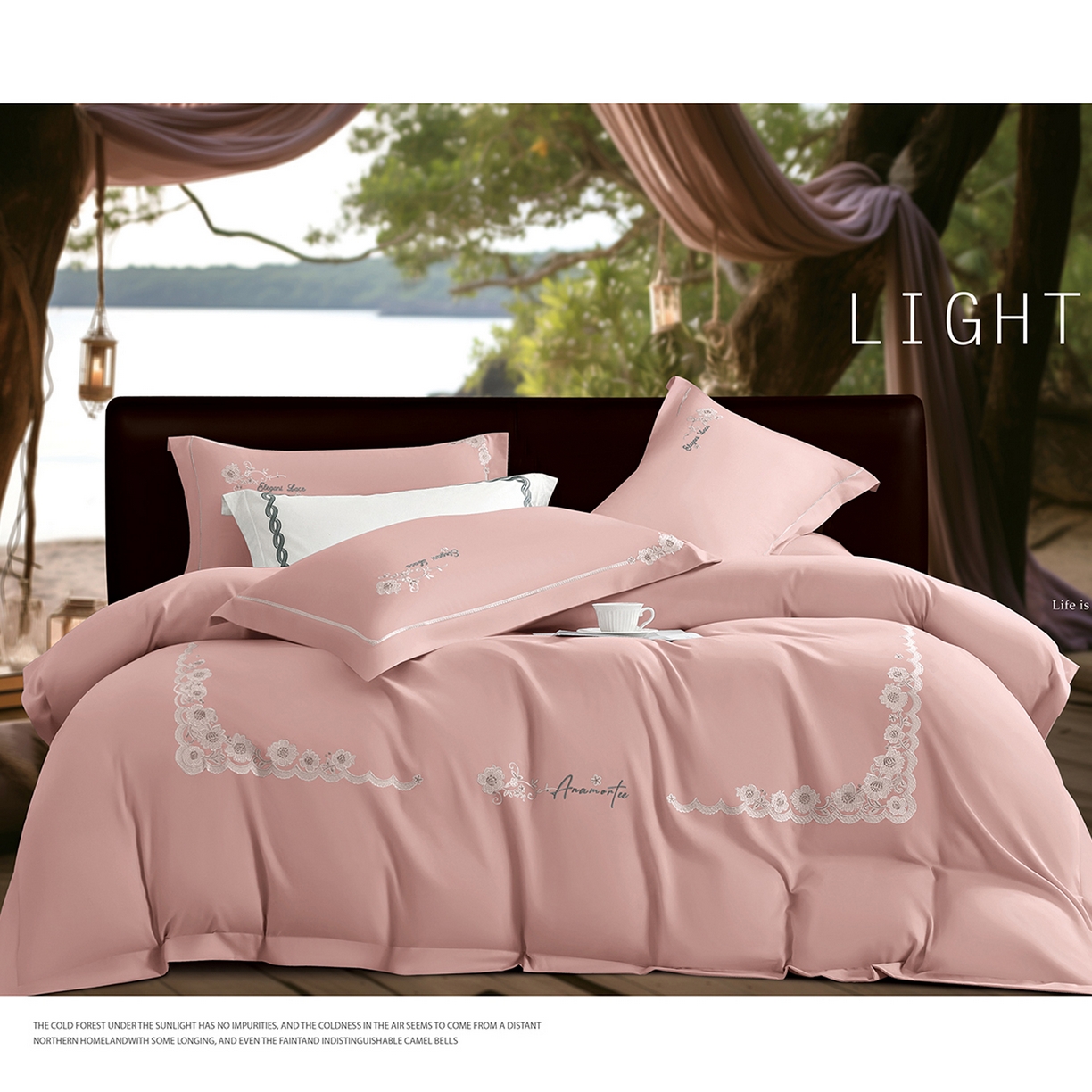 91家纺网 家纺一手货源 找家纺 （总）U品汇 2025新品60S双股120支长绒棉加厚全棉纯棉磨毛刺绣花四件套超细磨毛宽边款礼盒装