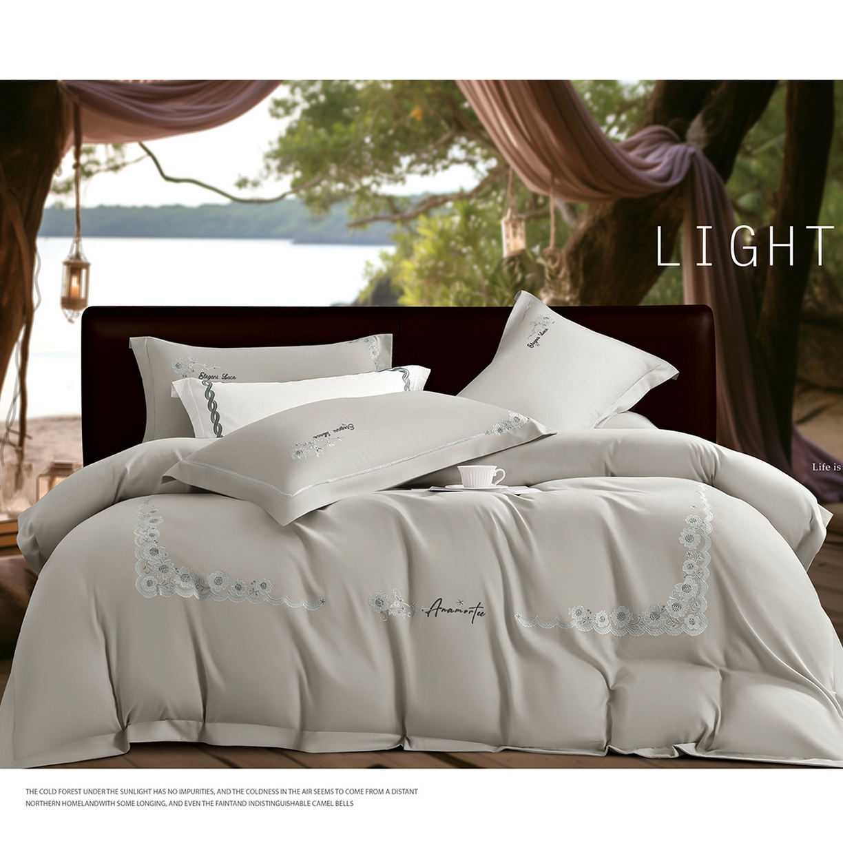 91家纺网 家纺一手货源 找家纺 （总）U品汇 2025新品60S双股120支长绒棉加厚全棉纯棉磨毛刺绣花四件套超细磨毛宽边款礼盒装