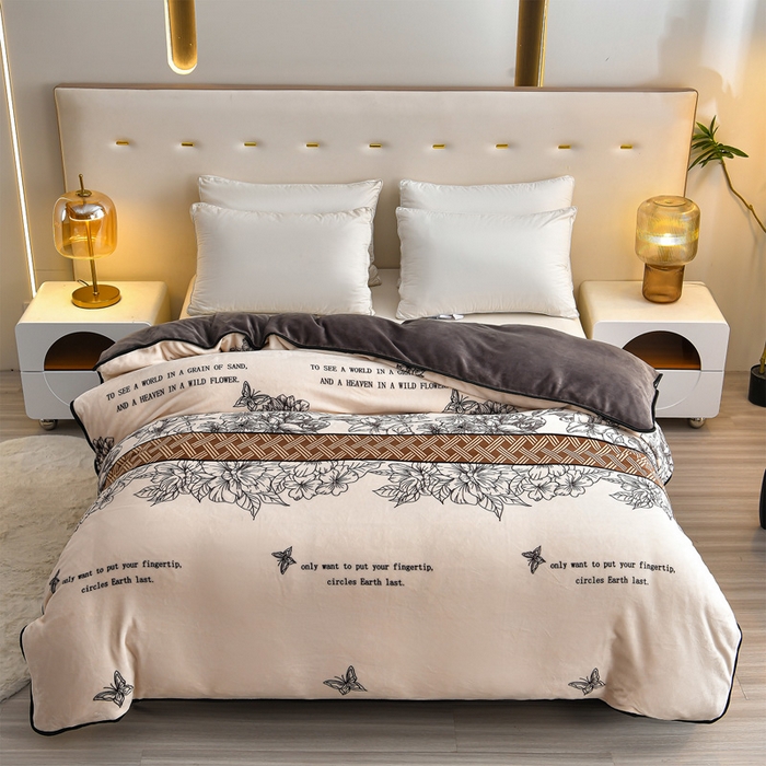 91家纺网 家纺一手货源 找家纺 亿品2025直播爆款9.5斤牛奶绒四件套加厚保暖床裙四件套 告白