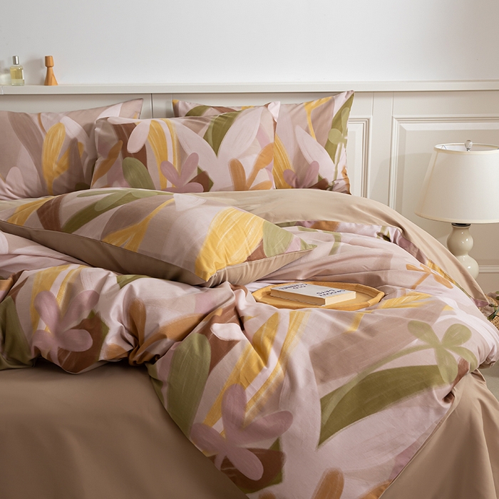 绫韵家纺 2025秋冬新款印花全棉磨毛冬季加厚纯棉磨毛三件套四件套系列 图兰朵