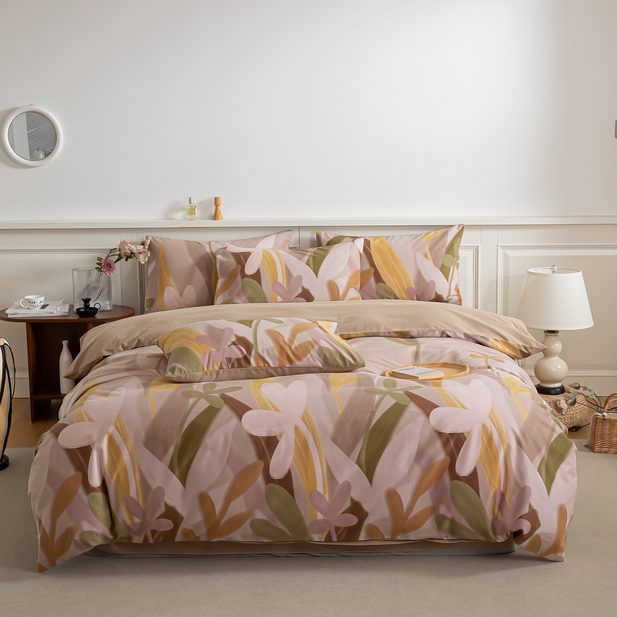 91家纺网 家纺一手货源 找家纺 绫韵家纺 2025秋冬新款印花全棉磨毛冬季加厚纯棉磨毛三件套四件套系列 图兰朵