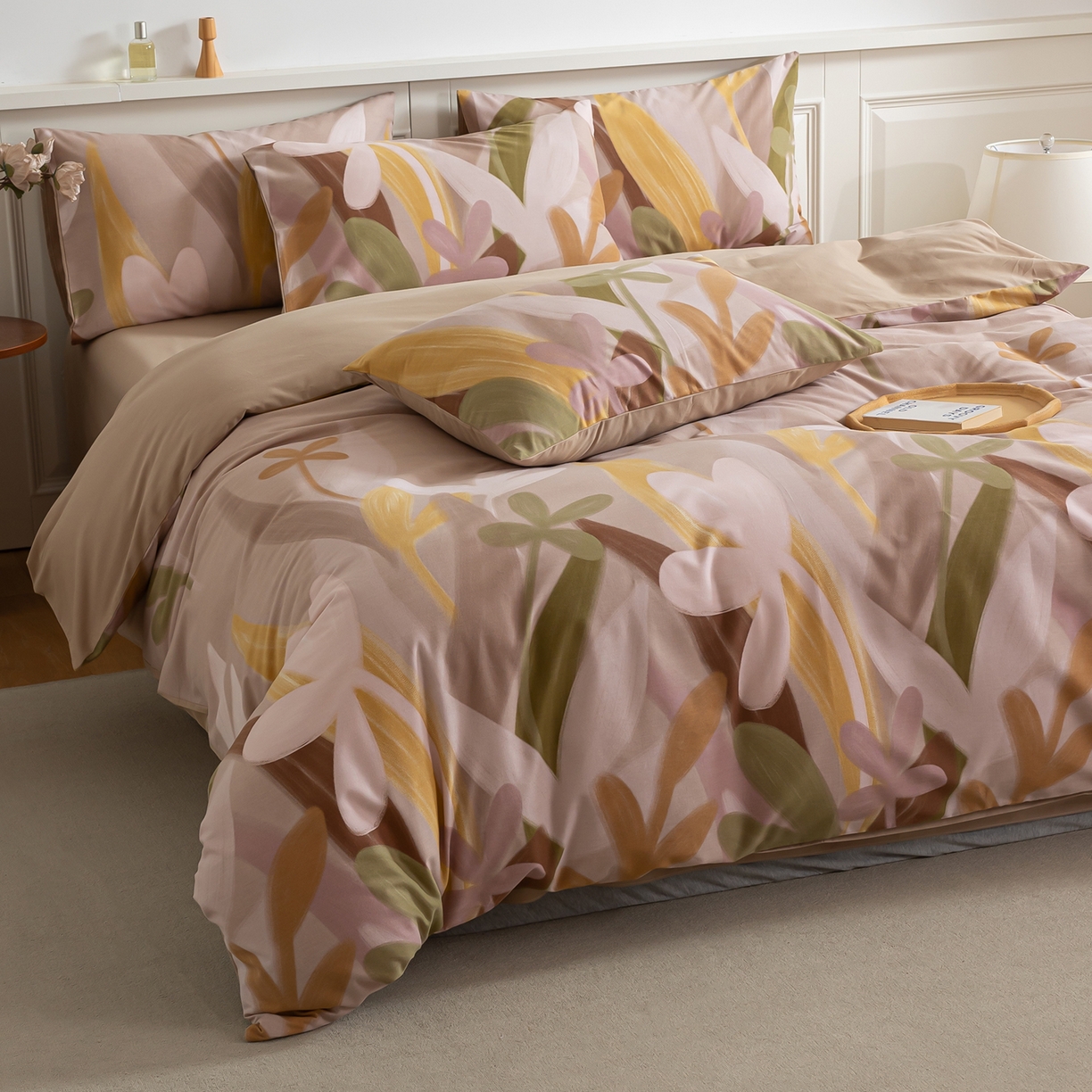 91家纺网 家纺一手货源 找家纺 绫韵家纺 2025秋冬新款印花全棉磨毛冬季加厚纯棉磨毛三件套四件套系列 图兰朵