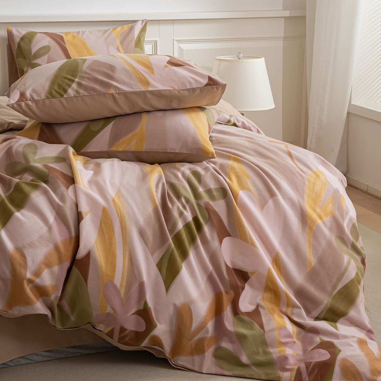 91家纺网 家纺一手货源 找家纺 绫韵家纺 2025秋冬新款印花全棉磨毛冬季加厚纯棉磨毛三件套四件套系列 图兰朵