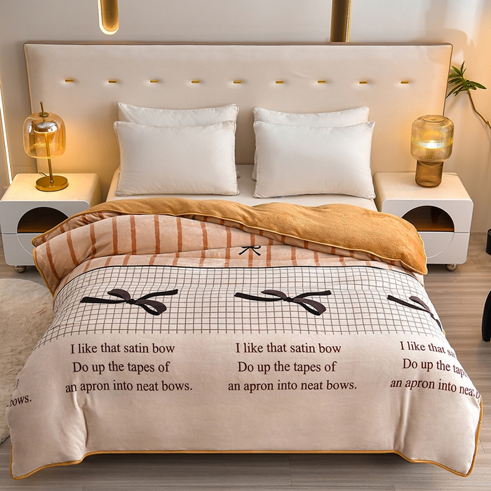 91家纺网 家纺一手货源 找家纺 亿品2025直播爆款9.5斤牛奶绒四件套加厚保暖床裙四件套 简单爱