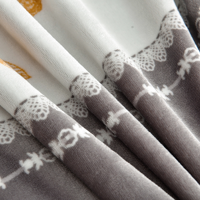 91家纺网 家纺一手货源 找家纺 亿品2025直播爆款9.5斤牛奶绒四件套加厚保暖床裙四件套 流金岁月[灰】