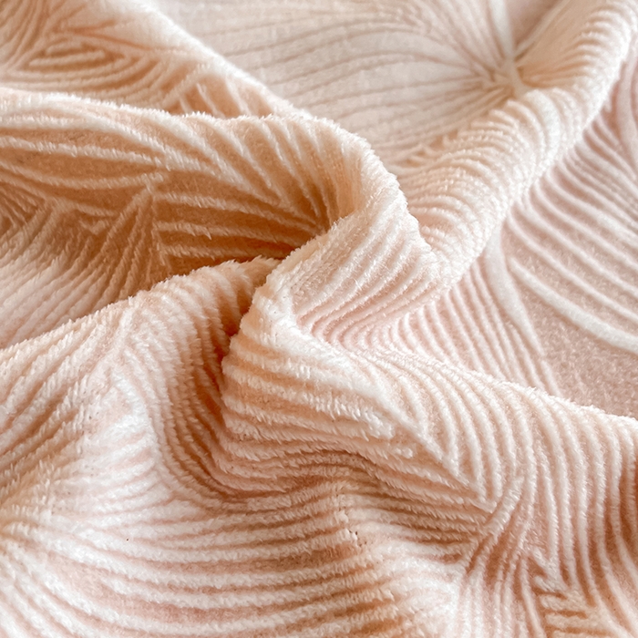 91家纺网 家纺一手货源 找家纺 澳梵家居 2025新款雕花牛奶绒韩版四件套-竹影柔柔 绿色叶影